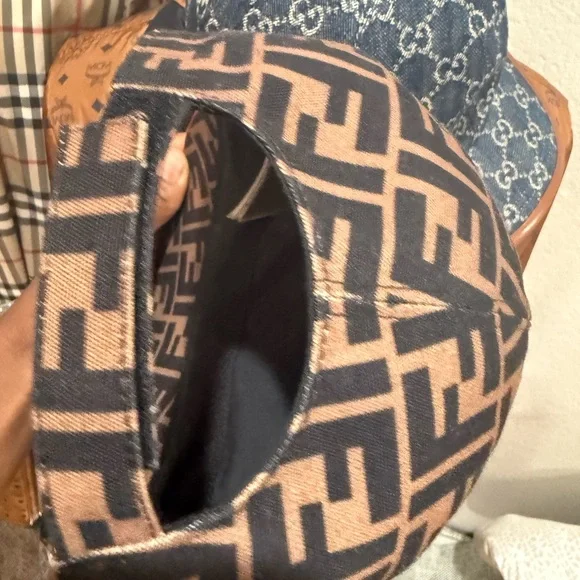 Fendi | Accessories | Fendi Black And Tan Monogram Hat 